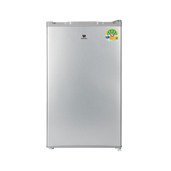 ตู้เย็น 1 ประตู WORLDTECH รุ่น WT-RF101 ขนาด 3.3 คิว ความจุ 92 ลิตร (สีเงิน)  
