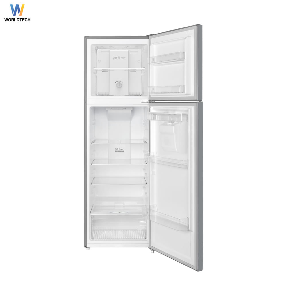 ตู้เย็น 2 ประตู WORLDTECH รุ่น WT-MRF-265W_SIL ขนาด 9 คิว ความจุ 255 ลิตร สีเงิน
