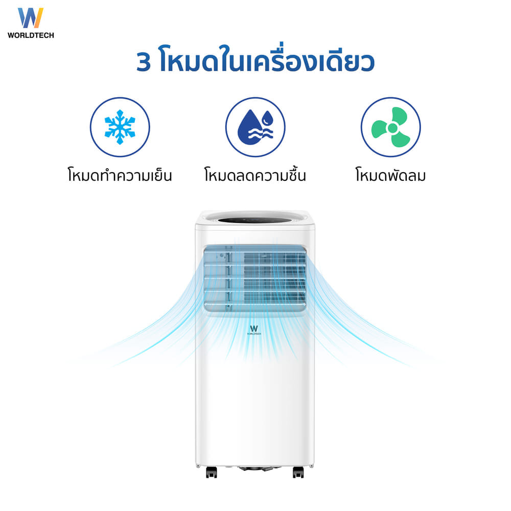 แอร์เคลื่อนที่ WORLDTECH รุ่น WT-SKY-6A-12 ขนาด 12000 BTU