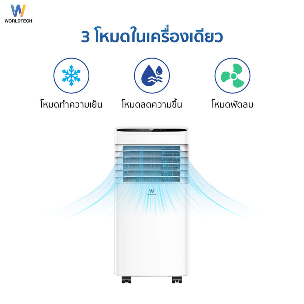 แอร์เคลื่อนที่ WORLDTECH รุ่น WT-SKY-1A-09 ขนาด 9000 BTU