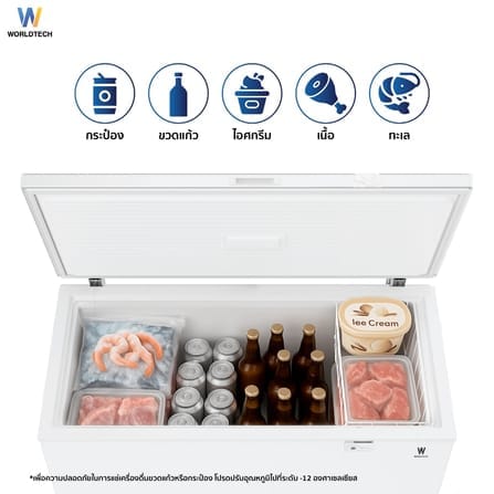 ตู้แช่ 2 ระบบ ELECTRIC WORLDTECH รุ่น WT-FZE300 ขนาด 10 คิว ความจุ 299 ลิตร สีขาว_2