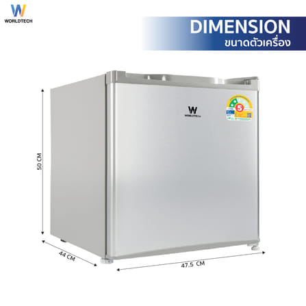 ตู้เย็น มินิบาร์ WORLDTECH รุ่น WT-MB48 ขนาด  1.7 คิว ความจุ 46 ลิตร สีดำ_7