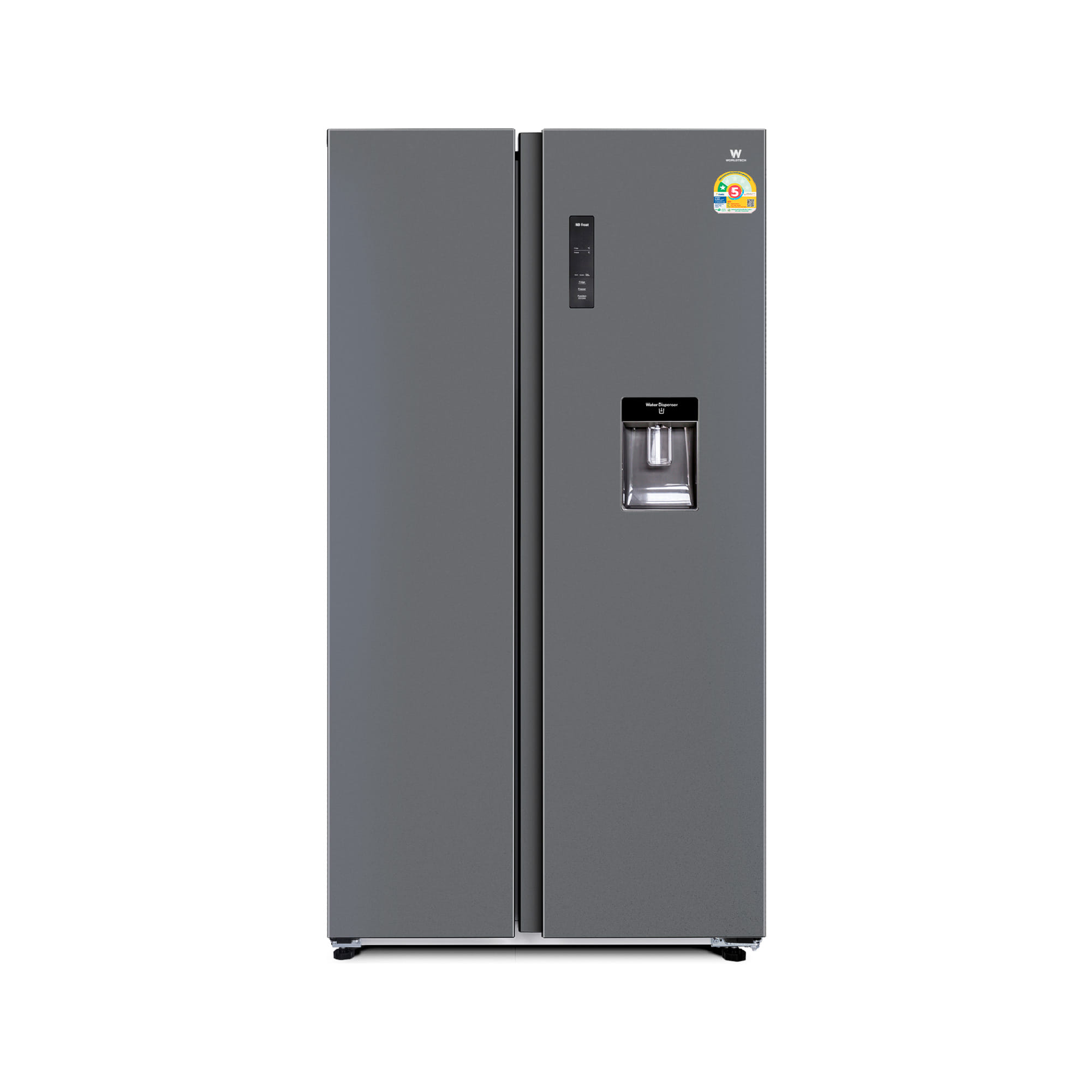 ตู้เย็น SIDE BY SIDE WORLDTECH รุ่น WT-MRF-560W_SIL ขนาด 18.6 คิว ความจุ 525 ลิตร สีเงิน_0
