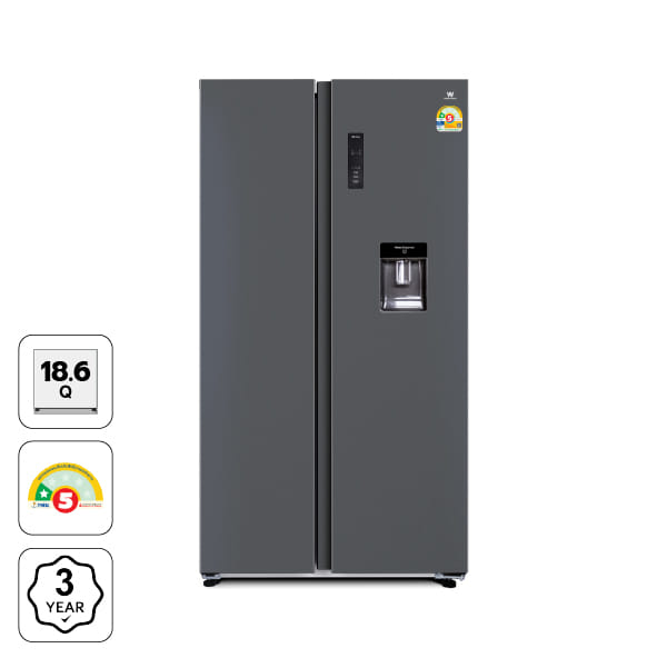 ตู้เย็น SIDE BY SIDE WORLDTECH รุ่น WT-MRF-560W_SIL ขนาด 18.6 คิว ความจุ 525 ลิตร สีเงิน_0