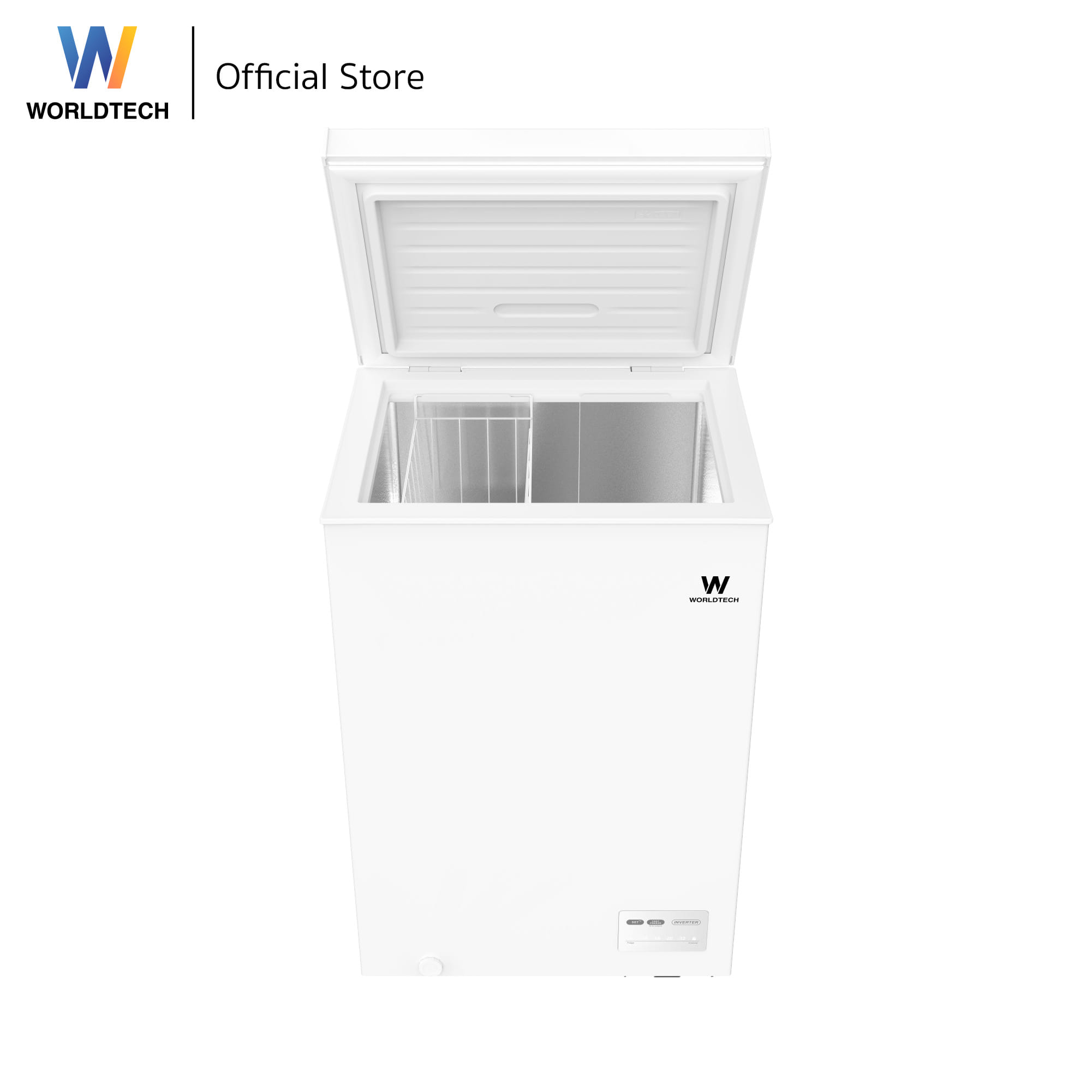 ตู้แช่แข็ง ระบบ INVERTER WORLDTECH รุ่น WT-FZ100-INV ขนาด 3.6 คิว ความจุ 102 ลิตร สีขาว_1