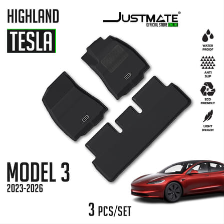 พรมปูพื้นรถยนต์ JUSTMATE TESLA MODEL 3 HIGHLAND 2023-2026_8
