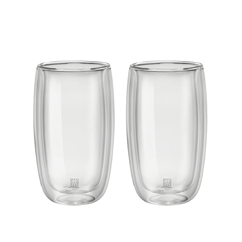 แก้วดับเบิ้ลวอลล์ ZWILLING Latte Macchiato เซท 2 ชิ้น   รุ่น Sorrento เก็บรักษาความร้อนและเย็น  350 มล. สีใส N39500078