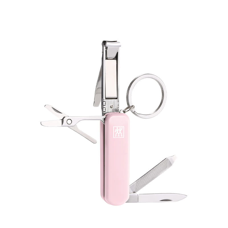 มีดพับเอนกประสงค์สเตนเลสสตีล ZWILLING สีชมพูพีช 60 มม. N42450118
