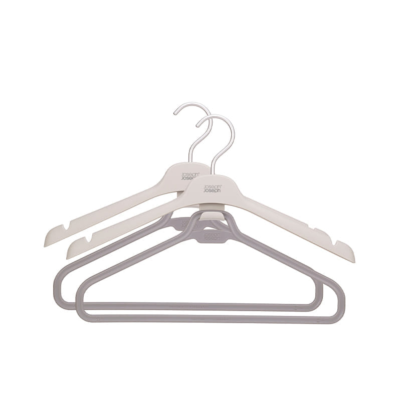 ชุดไม้แขวนเสื้อสำหรับเสื้อผ้าที่มีความยาว 2 ชิ้น Joseph Joseph รุ่น Orderly สี Ecru N55018