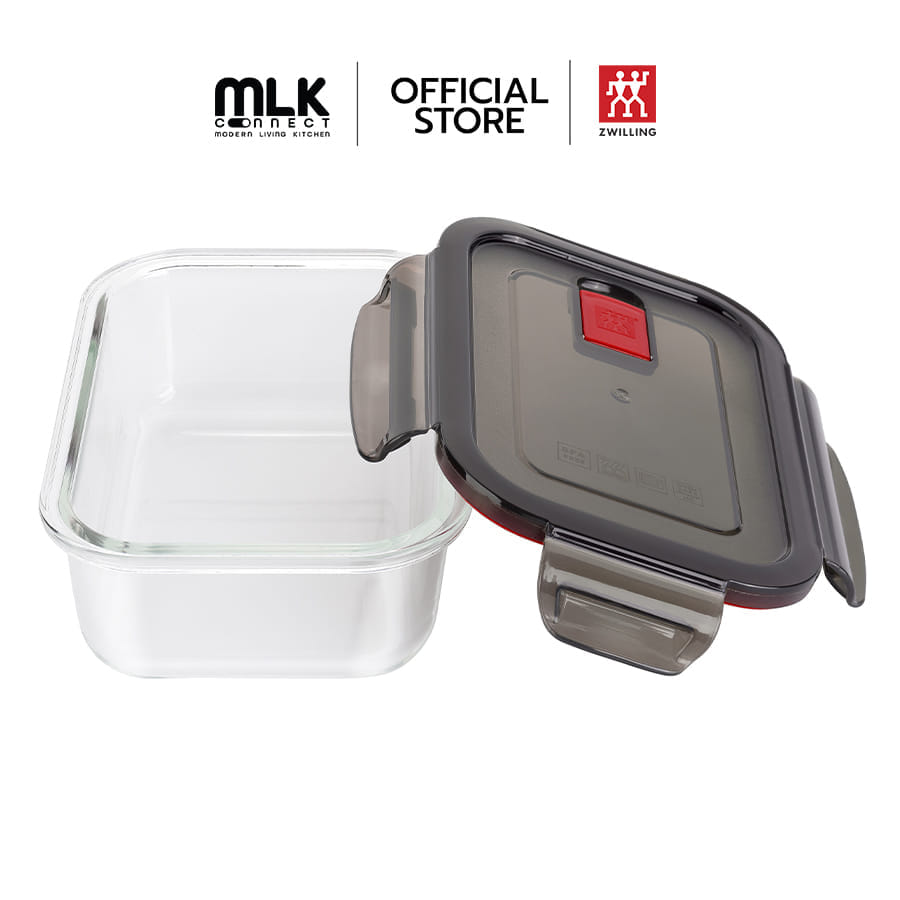 กล่องใส่อาหารแก้วบอโรซิลิเกตทรงสี่เหลี่ยมผืนผ้า ZWILLING รุ่น Gusto  ปราศจากสารบีพีเอ  600มล. แก้วใส N39506001