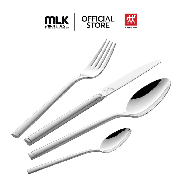 ชุดช้อนส้อมสแตนเลสสตีล ZWILLING รุ่น Senses 24 ชิ้น ทนทาน สีเงิน N07030324