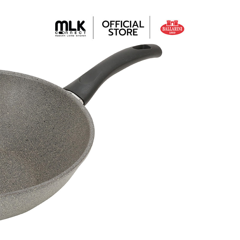 กระทะทรงลึกวอค BALLARINI Non- stick อะลูมิเนี่ยม รุ่น Ferrara  28 ซม. สีเทา N75002126