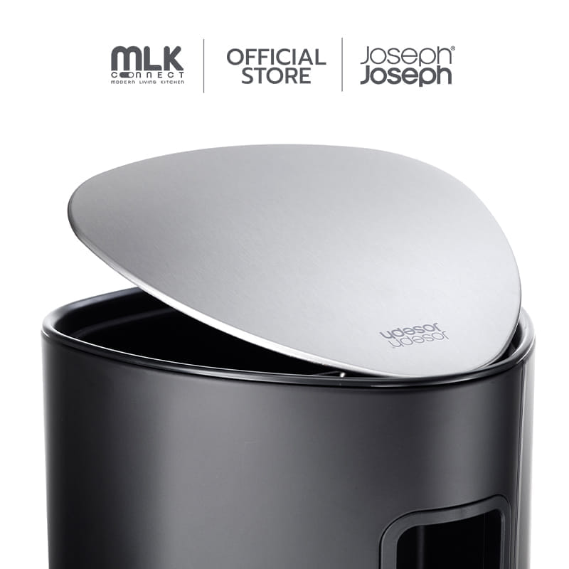 ถังขยะสแตนเลสความจุ 5 ลิตร Joseph Joseph รุ่น EasyStore สี Matt Black N70595