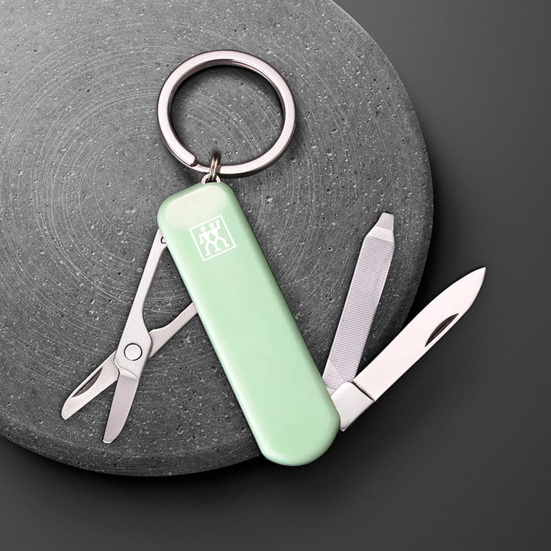 มีดพับเอนกประสงค์สเตนเลสสตีล ZWILLING สีเขียวมิ้นต์ 60 มม. N42450116