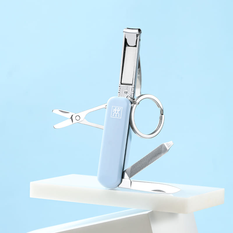 มีดพับเอนกประสงค์สเตนเลสสตีล ZWILLING สีฟ้า 60 มม. N42450115