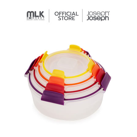 กล่องเก็บอาหารทรงกลม JOSEPH JOSEPH คละไซส์ 4 ชิ้น รุ่น NEST LOCK RND N1000015_0