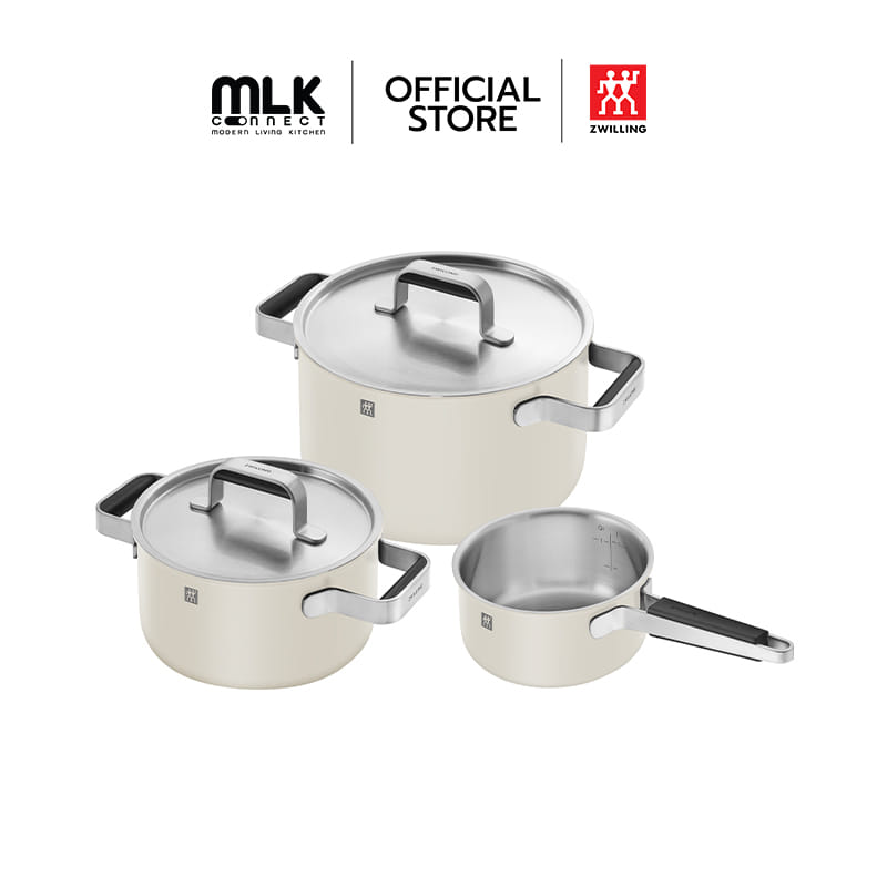 ชุดหม้อสแตนเลส ZWILLING รุ่น Pure สีครีม N1028807_0