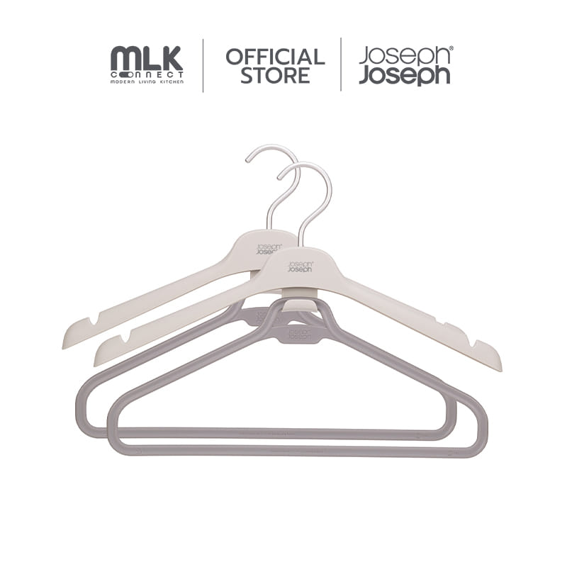 ชุดไม้แขวนเสื้อสำหรับเสื้อผ้าที่มีความยาว 2 ชิ้น Joseph Joseph รุ่น Orderly สี Ecru N55018_0