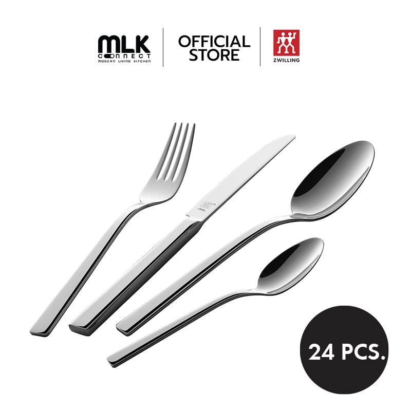ชุดช้อนส้อมสแตนเลสสตีล ZWILLING รุ่น KING 24 ชิ้น ทนทาน สีเงิน N07041224_0