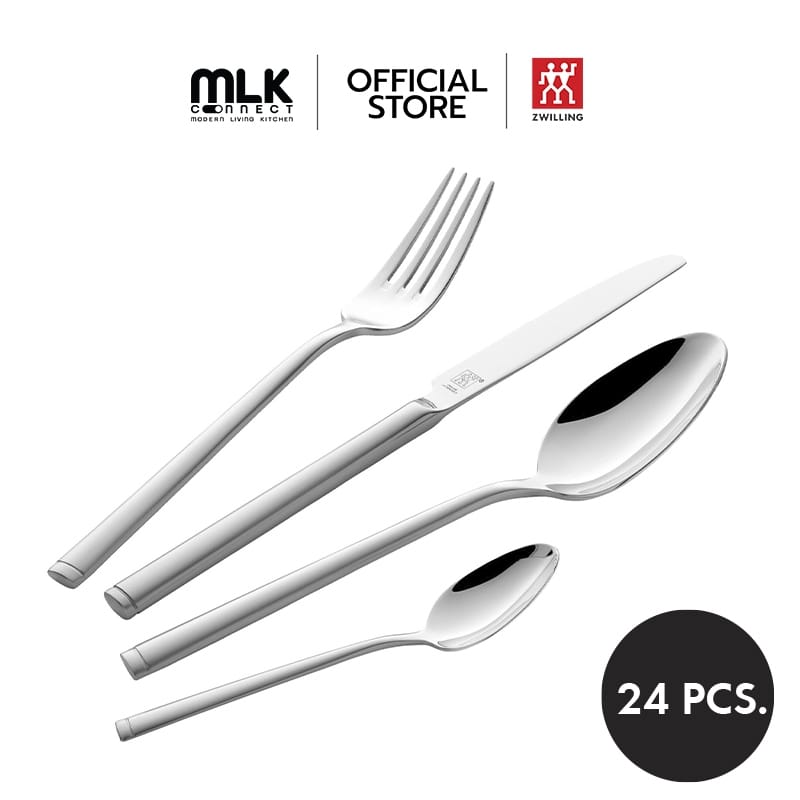 ชุดช้อนส้อมสแตนเลสสตีล ZWILLING รุ่น Senses 24 ชิ้น ทนทาน สีเงิน N07030324_0