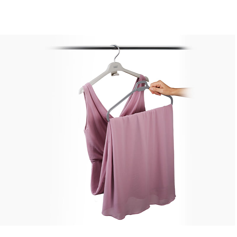 ชุดไม้แขวนเสื้อสำหรับเสื้อผ้าที่มีความยาว 2 ชิ้น Joseph Joseph รุ่น Orderly สี Ecru N55018_1