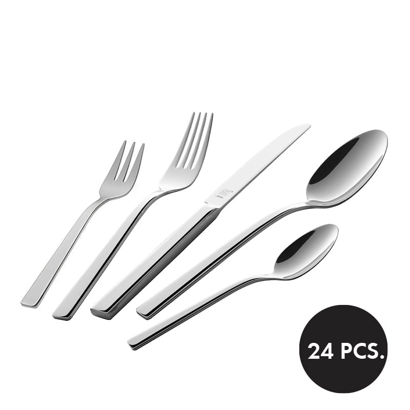 ชุดช้อนส้อมสแตนเลสสตีล ZWILLING รุ่น KING 24 ชิ้น ทนทาน สีเงิน N07041224_1