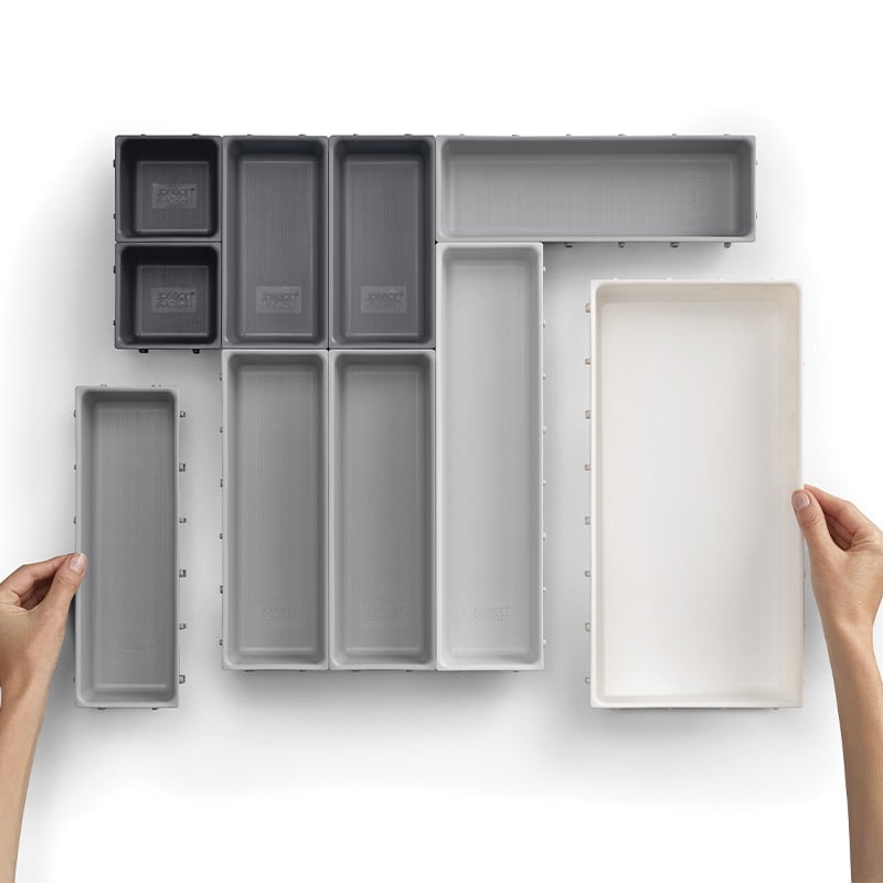 ชุดอุปกรณ์เก็บของในลิ้นชัก 10 ชิ้น Joseph Joseph สีเทา Joseph Joseph รุ่น Blox N85200_1