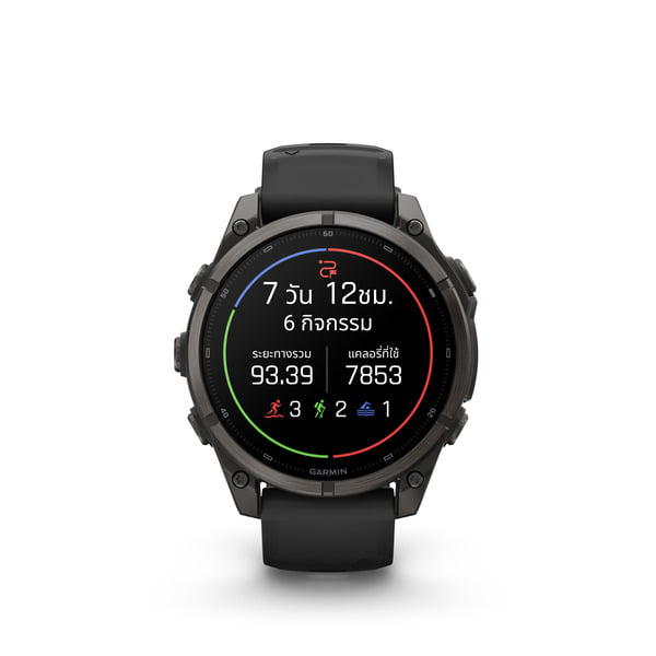 นาฬิกาสมาร์ทวอทช์ GARMIN FENIX 9 47MM CARBON GRAY DLC TITANIUM สี BLACK