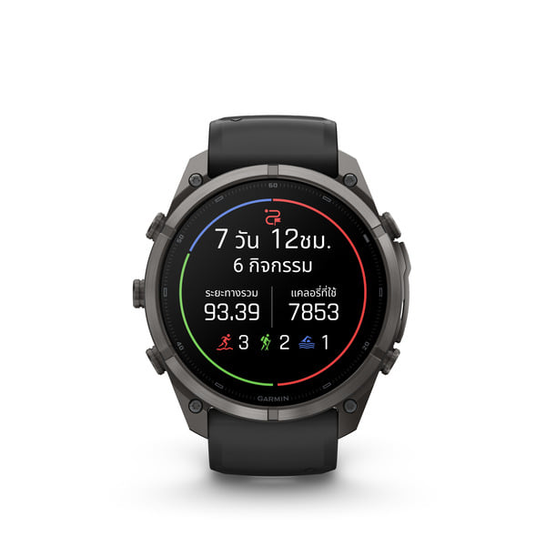 นาฬิกาสมาร์ทวอทช์ GARMIN FENIX 9 PRO 51MM AMOLED CARBON GRAY DLC TITANIUM สี PEBBLE GRAY