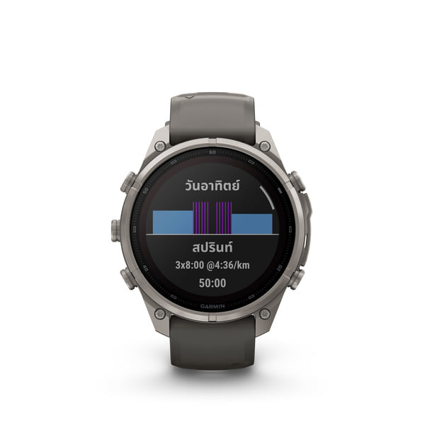 นาฬิกาสมาร์ทวอทช์ GARMIN FENIX 9 PRO 51MM SOLAR BARE TITANIUM สี PEBBLE GRAY SILVER GRAY_0