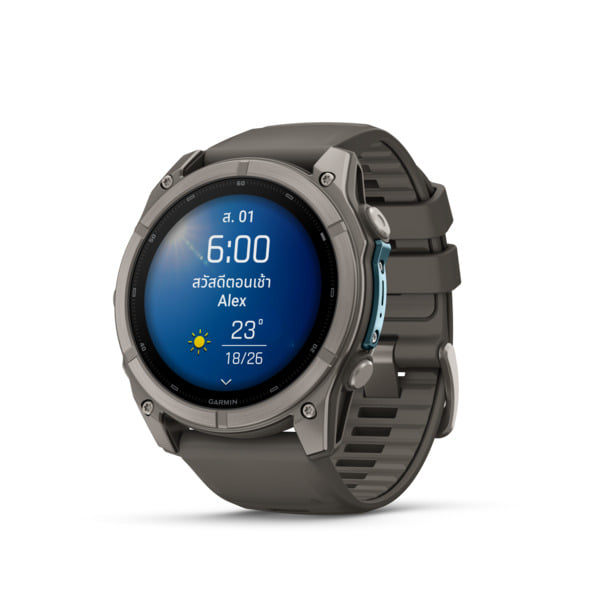 นาฬิกาสมาร์ทวอทช์ GARMIN FENIX 9 51MM BARE TITANIUM สี PEBBLE GRAY_1