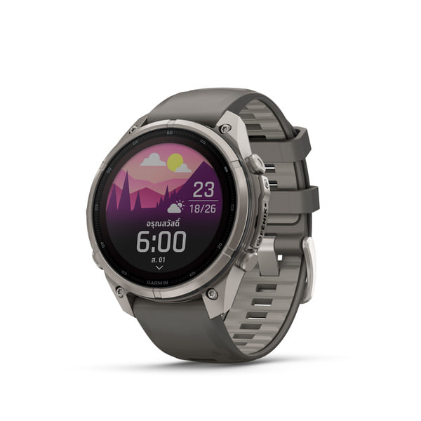 นาฬิกาสมาร์ทวอทช์ GARMIN FENIX 9 PRO 47MM SOLAR BARE TITANIUM สี PEBBLE GRAY SILVER GRAY_1
