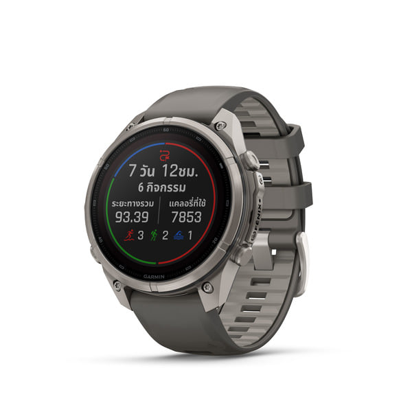 นาฬิกาสมาร์ทวอทช์ GARMIN FENIX 9 PRO 51MM SOLAR BARE TITANIUM สี PEBBLE GRAY SILVER GRAY_1