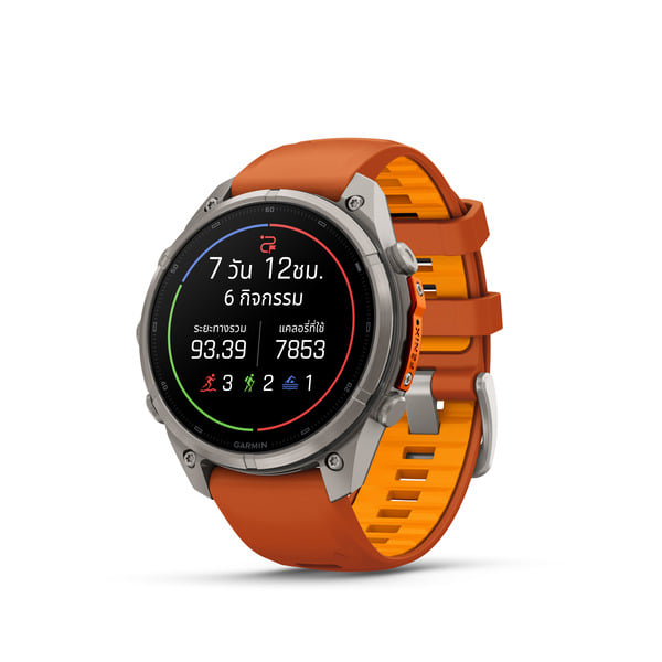 นาฬิกาสมาร์ทวอทช์ GARMIN FENIX 9 PRO 47MM AMOLED TITANIUM สี AUTUMN ORANGE SPARK ORANGE_1