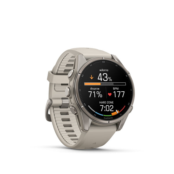 นาฬิกาสมาร์ทวอทช์ GARMIN FENIX 9 43MM BARE TITANIUM สี FOG GRAY_2