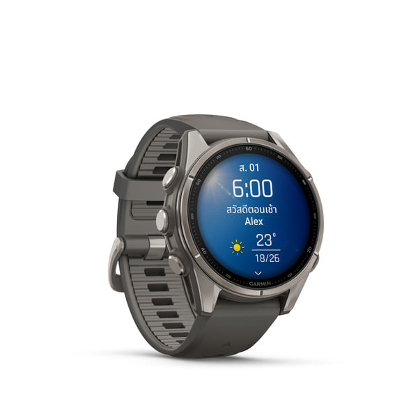 นาฬิกาสมาร์ทวอทช์ GARMIN FENIX 9 43MM BARE TITANIUM สี PEBBLE GRAY_2