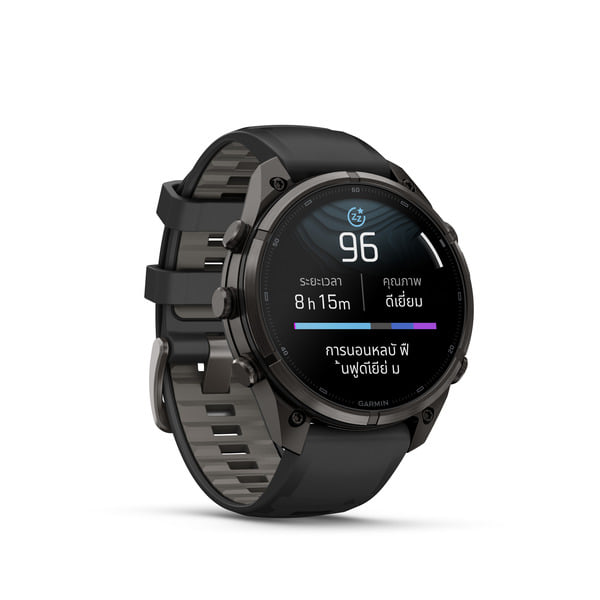นาฬิกาสมาร์ทวอทช์ GARMIN FENIX 9 PRO 47MM AMOLED CARBON GRAY DLC TITANIUM สี BLACK PEBBLE_2