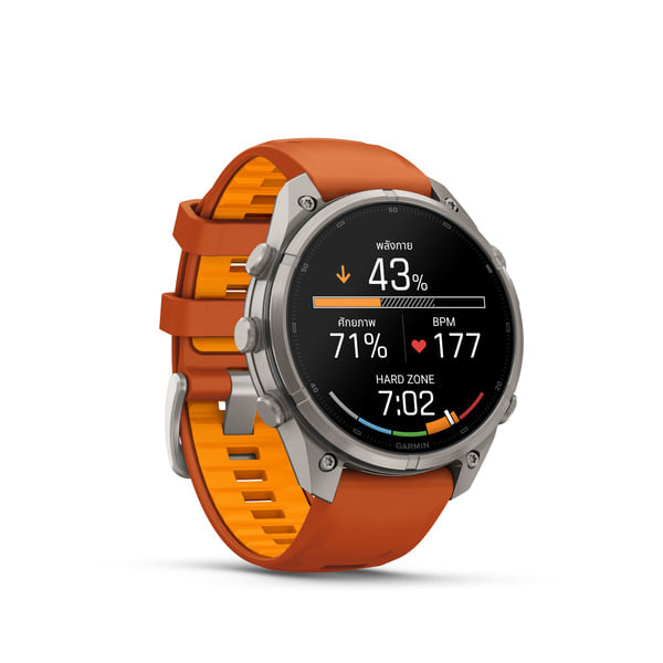 นาฬิกาสมาร์ทวอทช์ GARMIN FENIX 9 PRO 51MM AMOLED TITANIUM สี AUTUMN ORANGE SPARK ORANGE_2