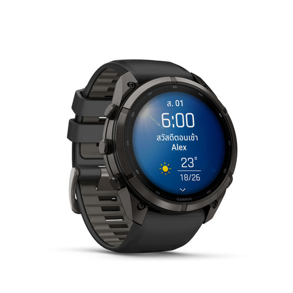 นาฬิกาสมาร์ทวอทช์ GARMIN FENIX 9 PRO 51MM AMOLED CARBON GRAY DLC TITANIUM สี PEBBLE GRAY_2