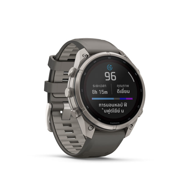 นาฬิกาสมาร์ทวอทช์ GARMIN FENIX 9 PRO 47MM SOLAR BARE TITANIUM สี PEBBLE GRAY SILVER GRAY_2