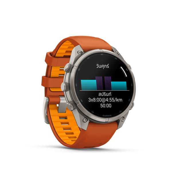 นาฬิกาสมาร์ทวอทช์ GARMIN FENIX 9 PRO 47MM AMOLED TITANIUM สี AUTUMN ORANGE SPARK ORANGE_2
