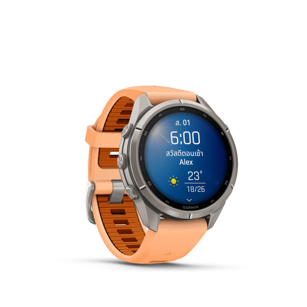นาฬิกาสมาร์ทวอทช์ GARMIN FENIX 9 PRO 43MM AMOLED TITANIUM สี SHELL PINK AUTUMN_2