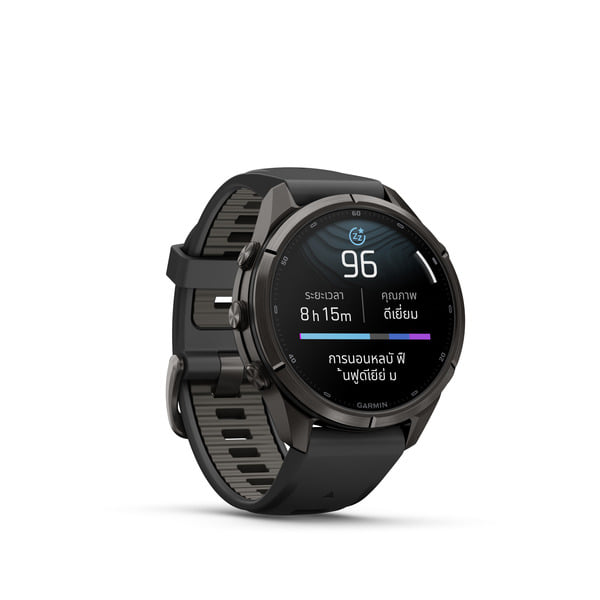 นาฬิกาสมาร์ทวอทช์ GARMIN FENIX 9 PRO 43MM AMOLED CARBON GRAY DLC TITANIUM สี BLACK PEBBLE GRAY_2