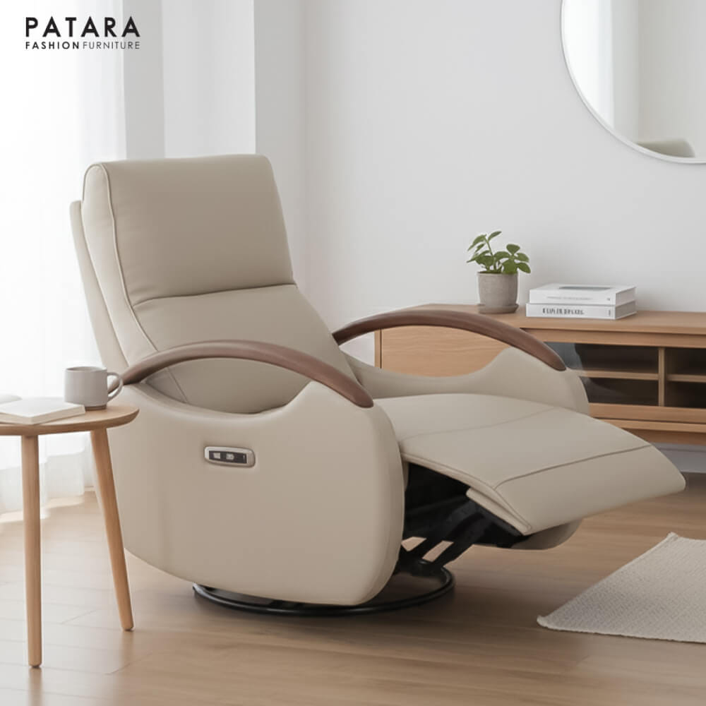 โซฟาปรับไฟฟ้า PATARA รุ่น C-WOOD สีครีม_1