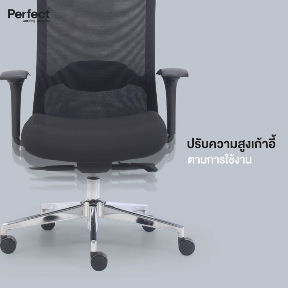 เก้าอี้ทำงานเพื่อสุขภาพ PERFECT รุ่น HIFU/HG สีเทา