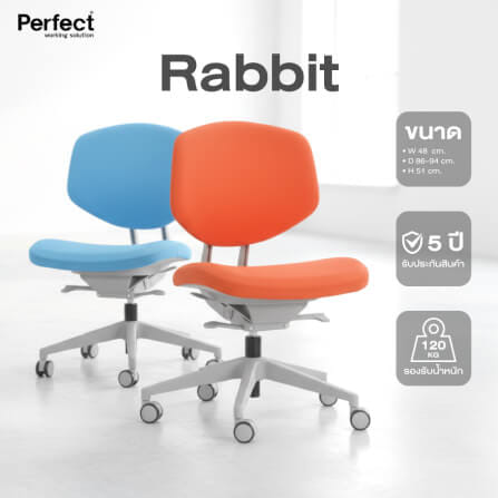เก้าอี้ทำงาน PERFECT รุ่น RABBIT สีฟ้า_2