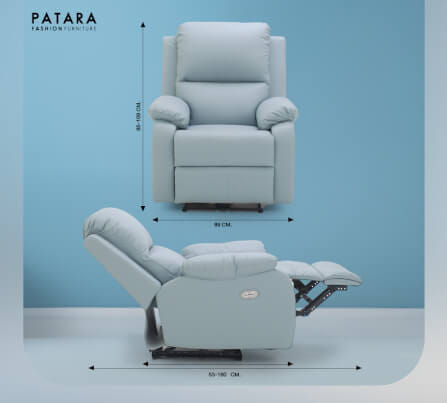 โซฟาปรับไฟฟ้า PATARA รุ่น TITAN สีน้ำเงิน_3