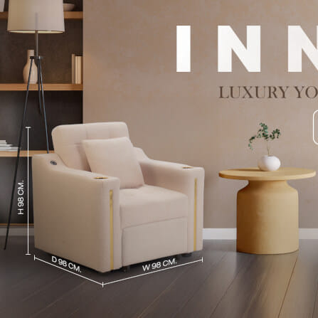 โซฟาขนแกะ PATARA รุ่น INNER สีครีม 1 ที่นั่ง_10