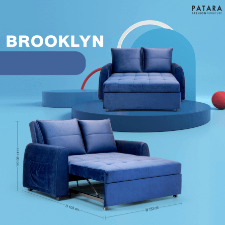 โซฟาเบด PATARA รุ่น BROOKLYN สีน้ำเงิน_8