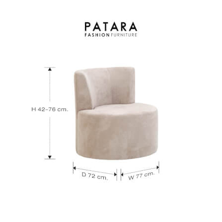 โซฟา 1 ที่นั่ง PATARA รุ่น CACTUS ผ้า สีครีม_6